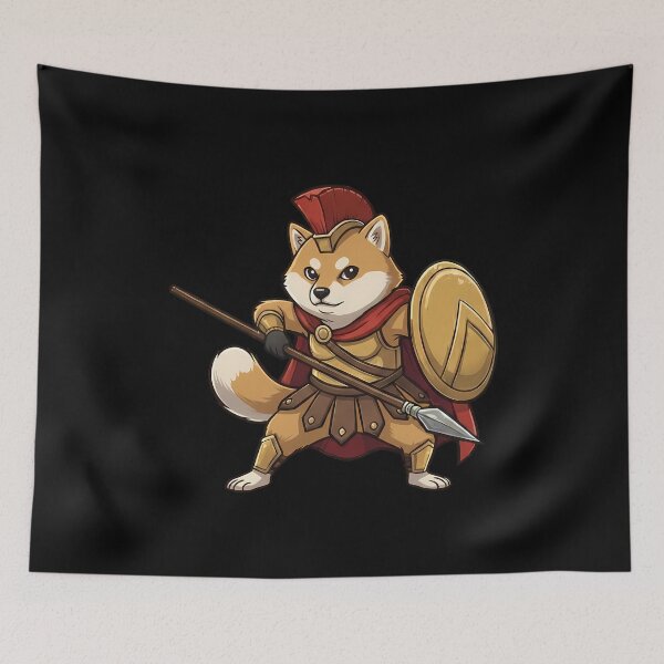 Item preview, Spartan Shiba Inu Warrior Ancient Greek Dog designed and sold by k3rstman1.