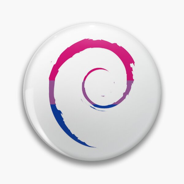 Item preview, Debian Linux Bi Pride Sticker – LGBTQ Open Source Decal designed and sold by PenguinPowered.