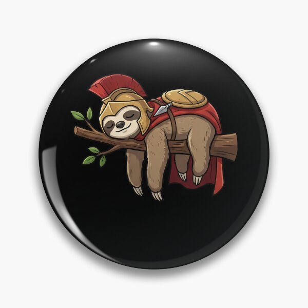 Item preview, Lazy Spartan Warrior Sloth Resting on Branch designed and sold by k3rstman1.