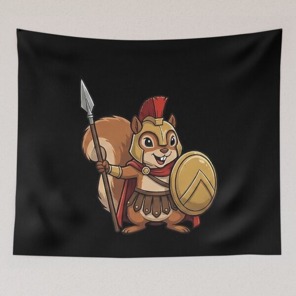 Item preview, Brave Spartan Squirrel Ancient Greek Warrior Hero designed and sold by k3rstman1.