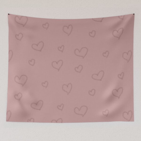 Item preview, Soft Blush Hand Drawn Heart Seamless Pattern designed and sold by Katnoirart.