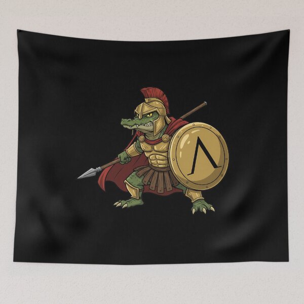 Item preview, Spartan Alligator Ancient Greek Warrior Hoplite designed and sold by k3rstman1.