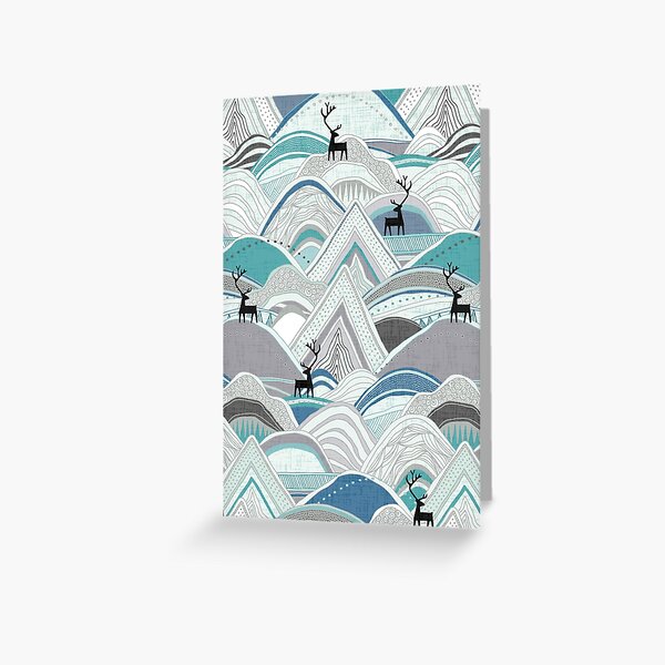 Item preview, caribou mountains blue designed and sold by scrummy.