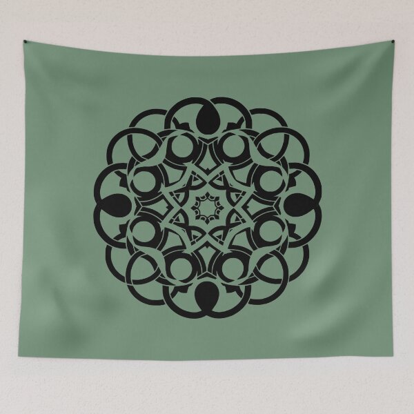 Item preview, Geometric Mandala Ornamental Blk designed and sold by UrbanPrts.