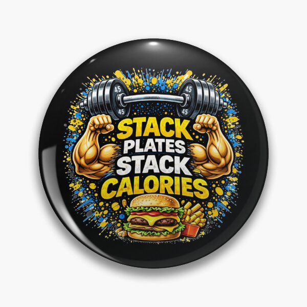 Item preview, Stack Plates Stack Calories Gym Humor Food Fitness Design designed and sold by Wolf Garage.