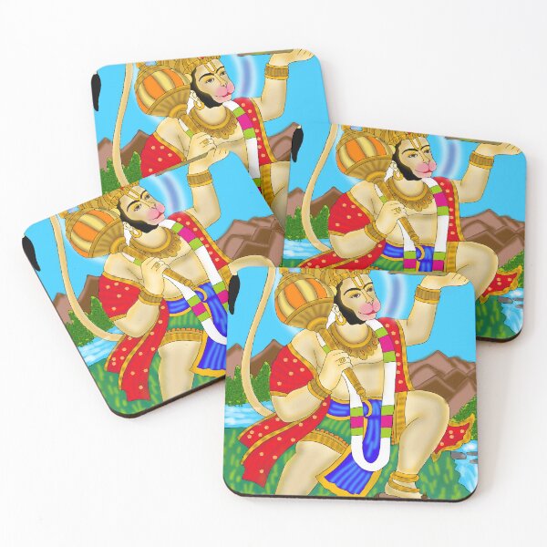 Item preview, Lord Hanuman Devotional Artwork – Powerful Hindu God Illustration designed and sold by Harshit_Digital_Arts.