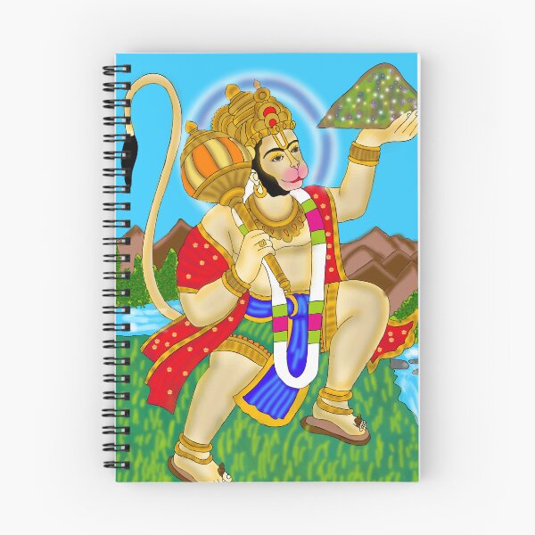 Item preview, Lord Hanuman Devotional Artwork – Powerful Hindu God Illustration designed and sold by Harshit_Digital_Arts.