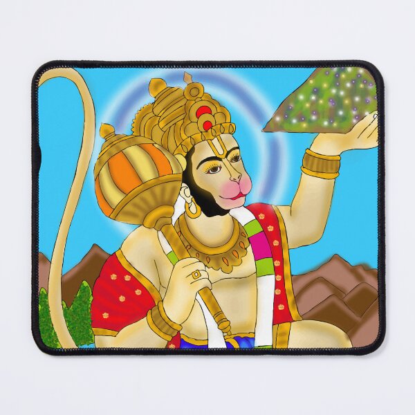 Item preview, Lord Hanuman Devotional Artwork – Powerful Hindu God Illustration designed and sold by Harshit_Digital_Arts.