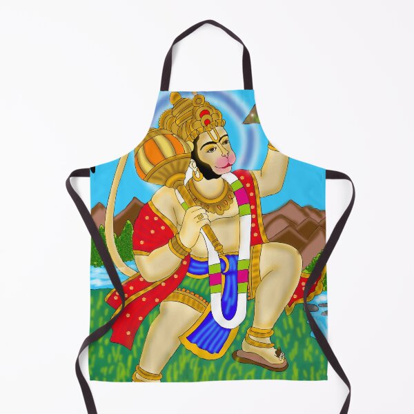 Item preview, Lord Hanuman Devotional Artwork – Powerful Hindu God Illustration designed and sold by Harshit_Digital_Arts.