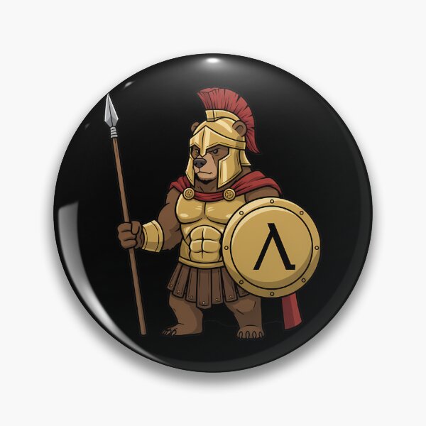 Item preview, Spartan Bear Warrior with Spear and Shield designed and sold by k3rstman1.