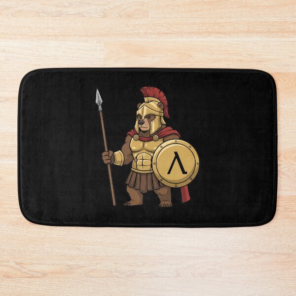 Item preview, Spartan Bear Warrior with Spear and Shield designed and sold by k3rstman1.