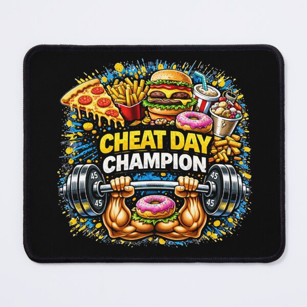 Item preview, Cheat Day Champion Gym Humor Food Fitness Design designed and sold by Wolf Garage.
