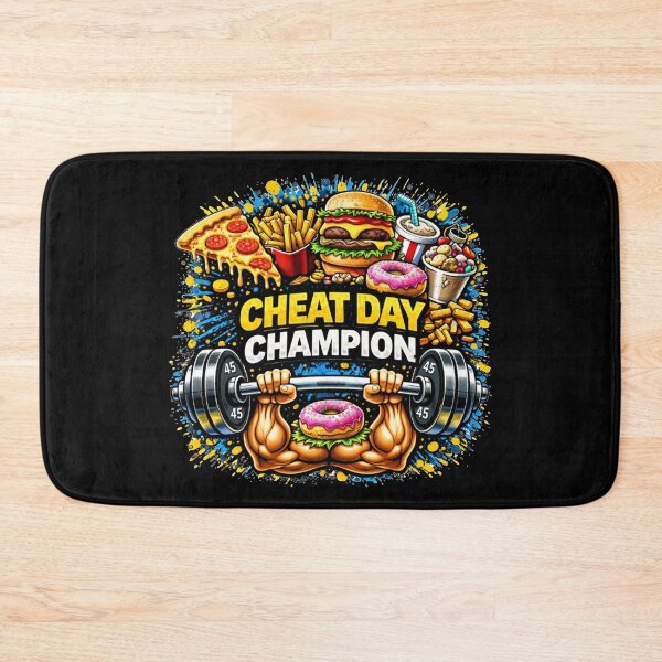 Item preview, Cheat Day Champion Gym Humor Food Fitness Design designed and sold by Wolf Garage.