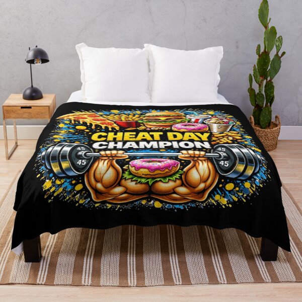 Item preview, Cheat Day Champion Gym Humor Food Fitness Design designed and sold by Wolf Garage.