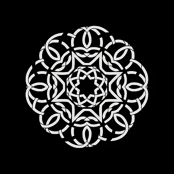 Artwork thumbnail, Interlaced Geometric Wht by UrbanPrts