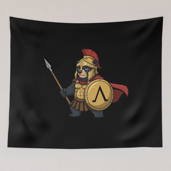 Item preview, Fierce Spartan Black Bear Warrior Hoplite designed and sold by k3rstman1.
