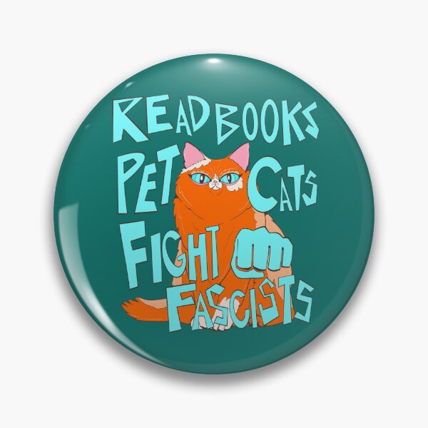 Item preview, read books pet cats fight fascists orange ginger cat designed and sold by crestfallenmermaid.