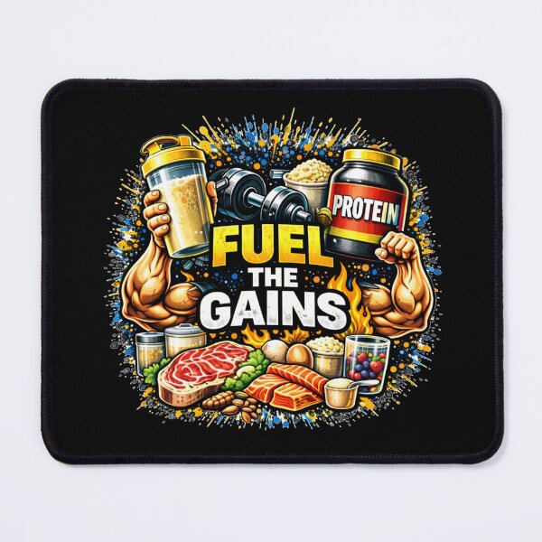 Item preview, Fuel The Gains Gym Humor Fitness Nutrition Design designed and sold by Wolf Garage.