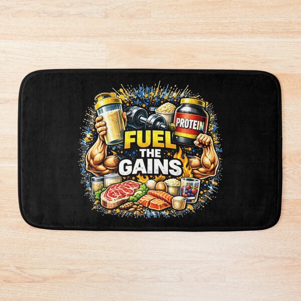 Item preview, Fuel The Gains Gym Humor Fitness Nutrition Design designed and sold by Wolf Garage.