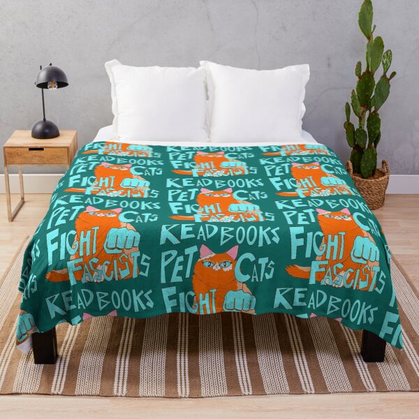 Item preview, read books pet cats fight fascists orange ginger cat designed and sold by crestfallenmermaid.