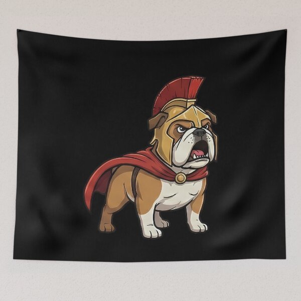 Item preview, Fierce Spartan Bulldog Warrior in Roman Helmet designed and sold by k3rstman1.