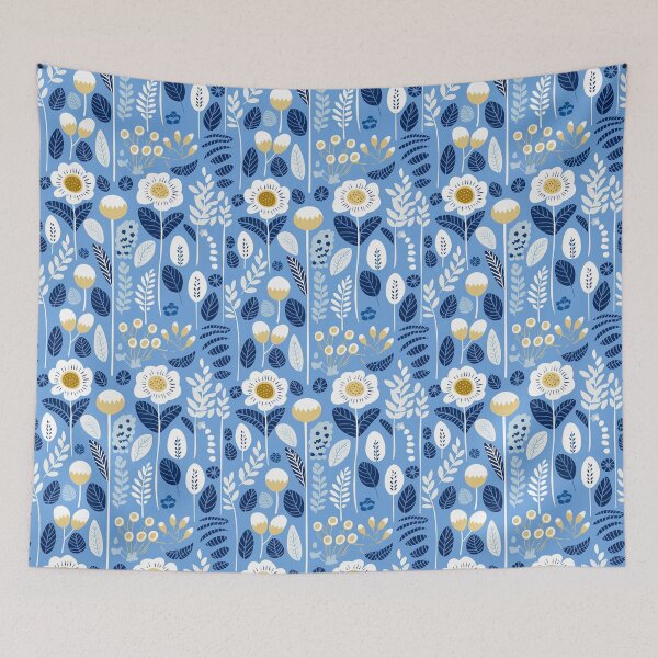 Item preview, Blue Florals 9 designed and sold by Dawne's Designs.