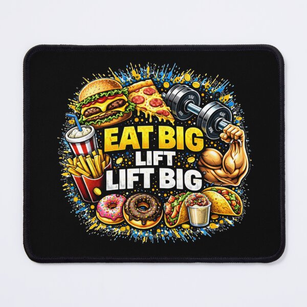 Item preview, Eat Big Lift Big Gym Humor Food Fitness Design designed and sold by Wolf Garage.