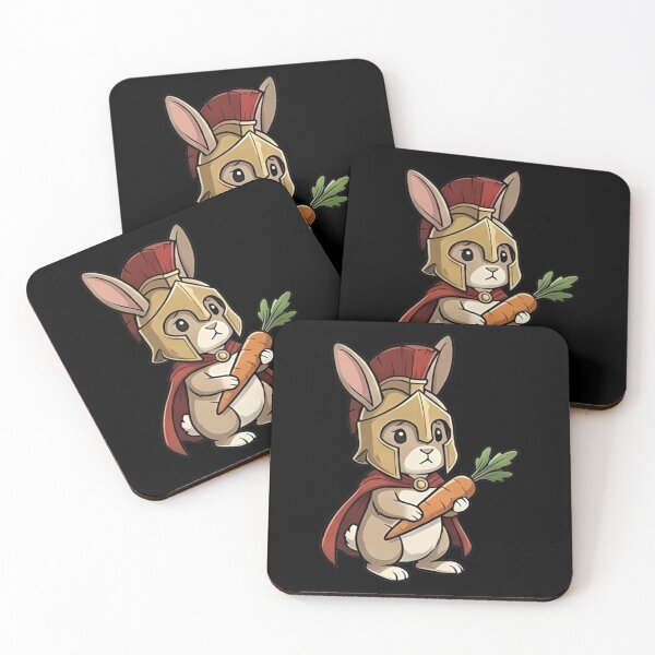 Item preview, Cute Spartan Bunny Rabbit Warrior with Carrot designed and sold by k3rstman1.