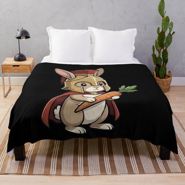 Item preview, Cute Spartan Bunny Rabbit Warrior with Carrot designed and sold by k3rstman1.