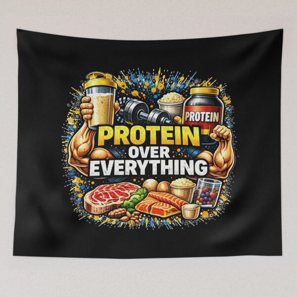 Item preview, Protein Over Everything Gym Humor Fitness Nutrition Design designed and sold by Wolf Garage.