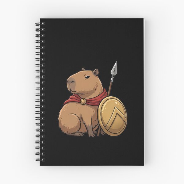 Item preview, Spartan Capybara Warrior with Spear and Shield designed and sold by k3rstman1.