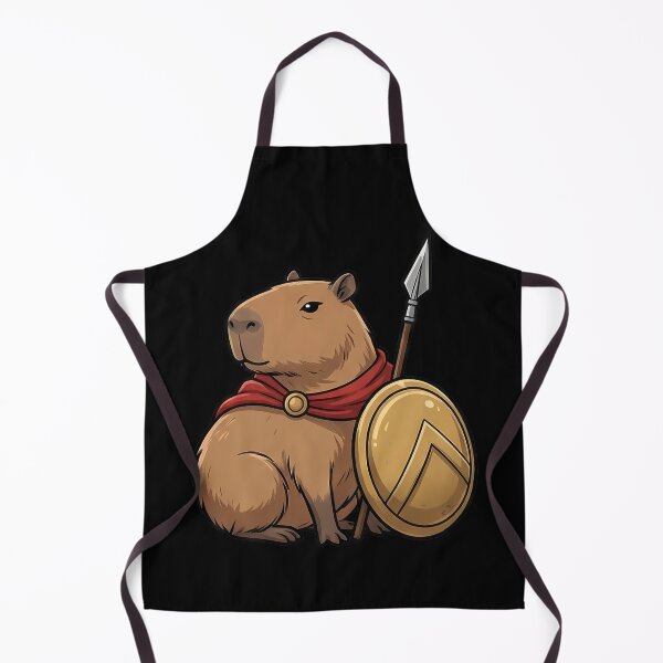 Item preview, Spartan Capybara Warrior with Spear and Shield designed and sold by k3rstman1.