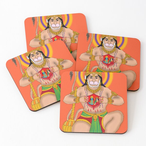 Item preview, Lord Hanuman Devotional Artwork – Powerful Hindu God Illustration designed and sold by Harshit_Digital_Arts.