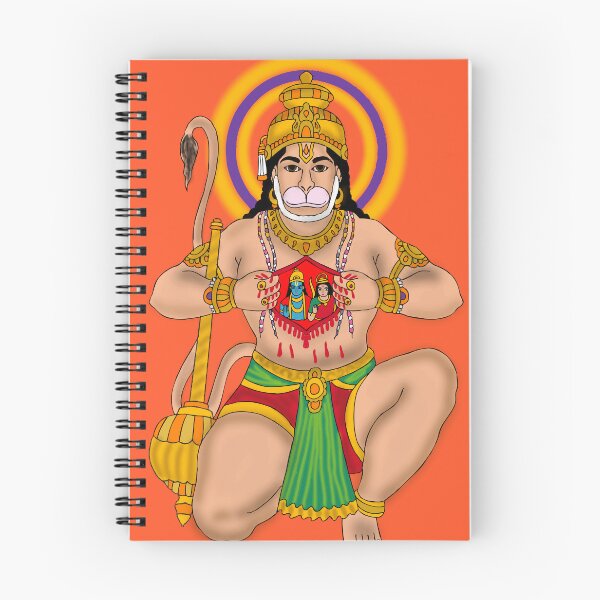 Item preview, Lord Hanuman Devotional Artwork – Powerful Hindu God Illustration designed and sold by Harshit_Digital_Arts.