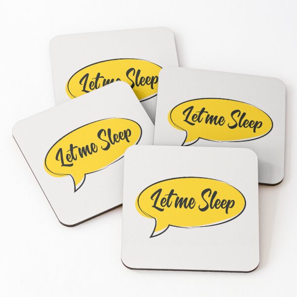 Item preview, Let Me Sleep - Minimalist Yellow Speech Bubble Art designed and sold by Miniature Store.