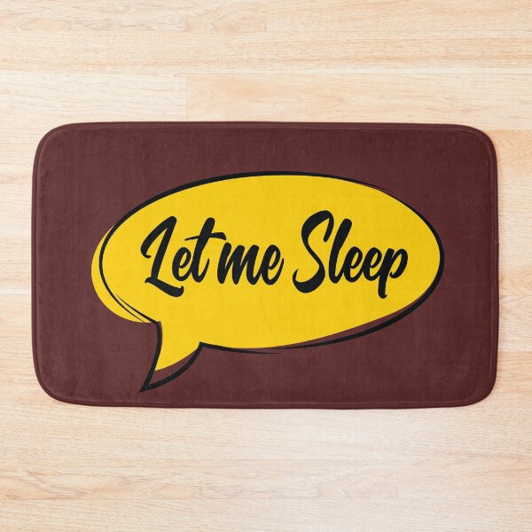 Item preview, Let Me Sleep - Minimalist Yellow Speech Bubble Art designed and sold by Miniature Store.