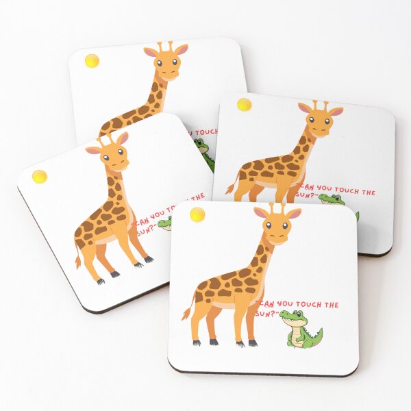 Item preview, “Can You Touch the Sun?” – Cute Giraffe & Crocodile Sticker designed and sold by SumeetCreativeArt.