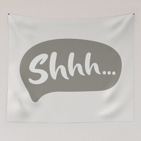 Item preview, Shhh... Minimalist Silent Focus & Deep Work Speech Bubble Art designed and sold by Miniature Store.