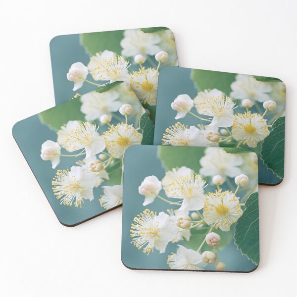 Item preview, Delicate Linden Blossom – Elegant White Floral Botanical Art designed and sold by Mindrender.