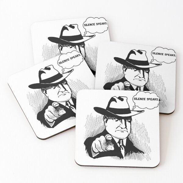 Item preview, Silence Speaks – Vintage Detective Thought Bubble Sticker designed and sold by SumeetCreativeArt.