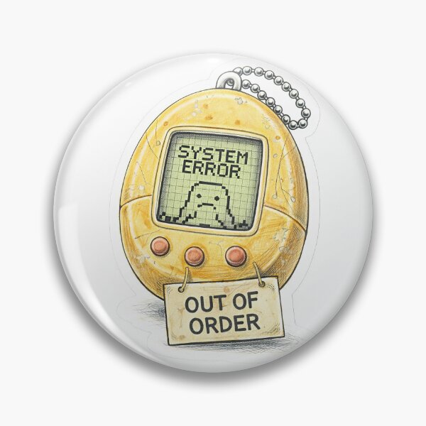 Item preview, Retro Digital Pet – System Error Sticker Illustration designed and sold by Felixuss.