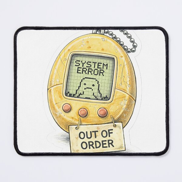 Item preview, Retro Digital Pet – System Error Sticker Illustration designed and sold by Felixuss.