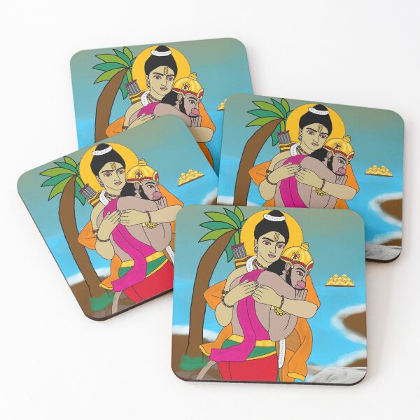 Item preview, Sacred Rama & Hanuman Illustration – Mythological Hindu Divine Art designed and sold by Harshit_Digital_Arts.