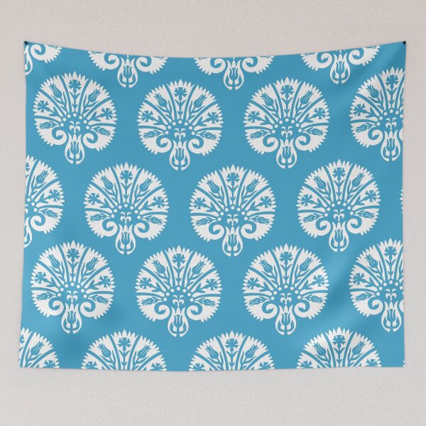 Item preview, Blocked Vibe-bright sky blue designed and sold by Fabricatemyart.