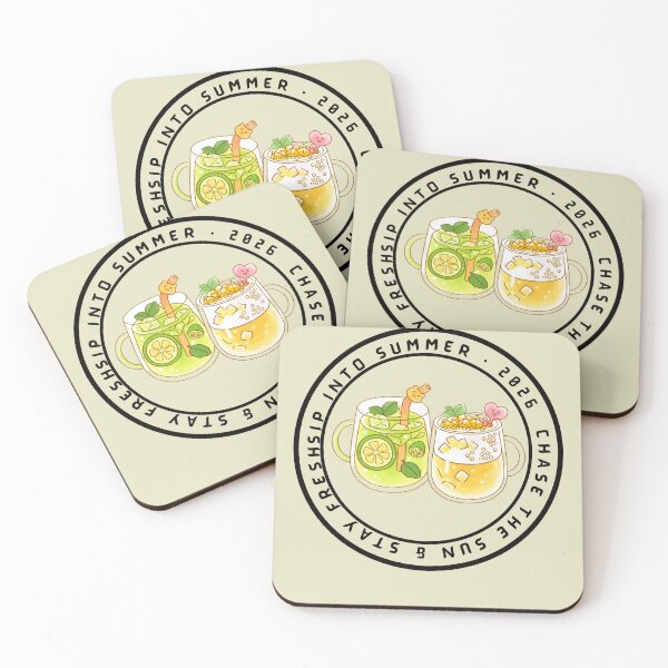 Item preview, Kawaii Summer Refreshment Drinks - Lime & Mango Aesthetic Sticker designed and sold by Akira Design Store.