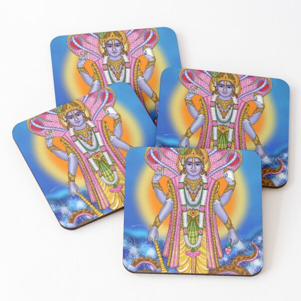 Item preview, Lord Vishnu Divine Design – Preserver God Spiritual Art designed and sold by Harshit_Digital_Arts.