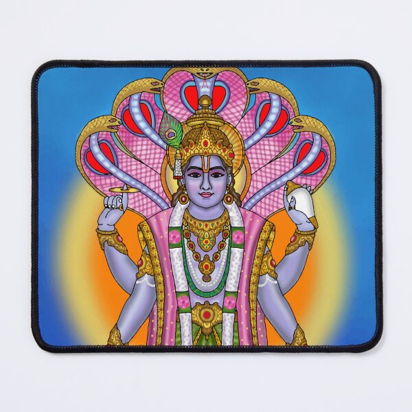 Item preview, Lord Vishnu Divine Design – Preserver God Spiritual Art designed and sold by Harshit_Digital_Arts.