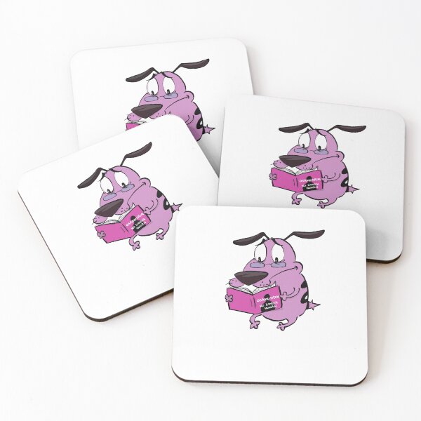 Item preview, Courage the Cowardly Dog reading No Longer Human by Dazai designed and sold by CourageETC.