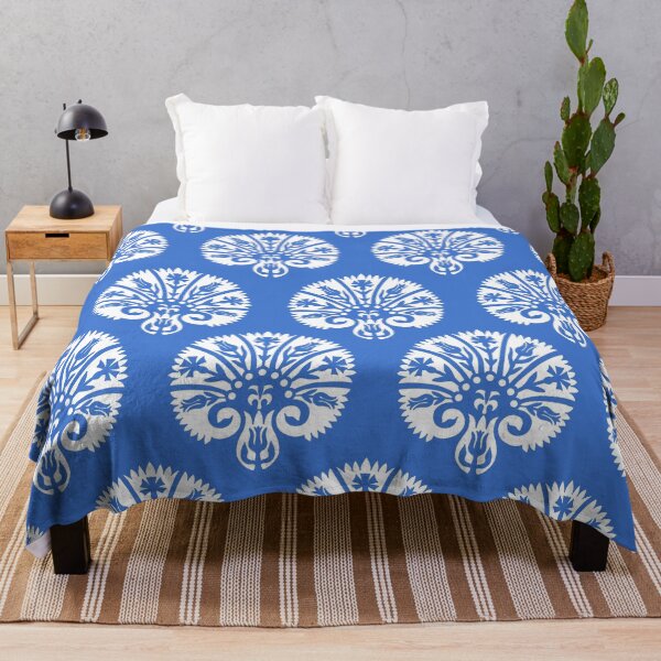 Item preview, Blocked Vibe-medium azure blue designed and sold by Fabricatemyart.