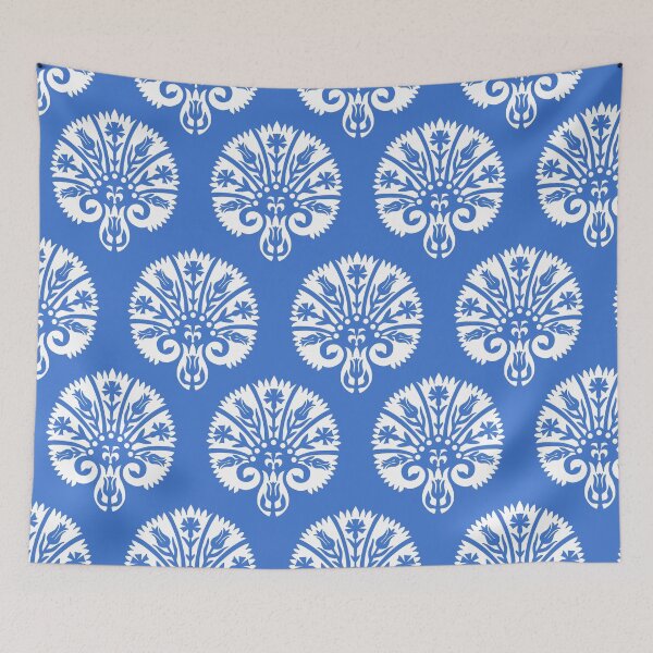 Item preview, Blocked Vibe-medium azure blue designed and sold by Fabricatemyart.